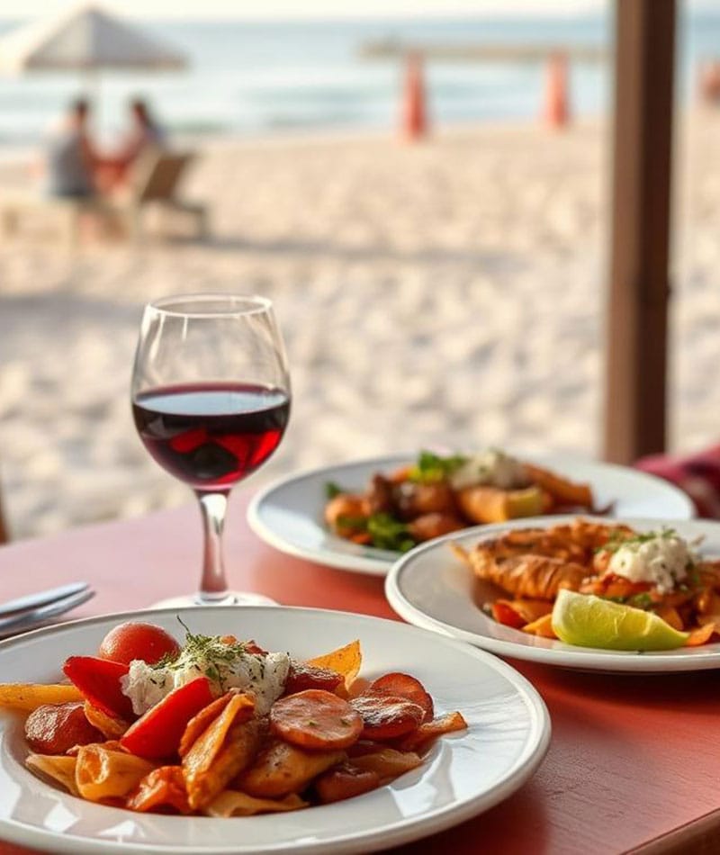 tapas en la playa